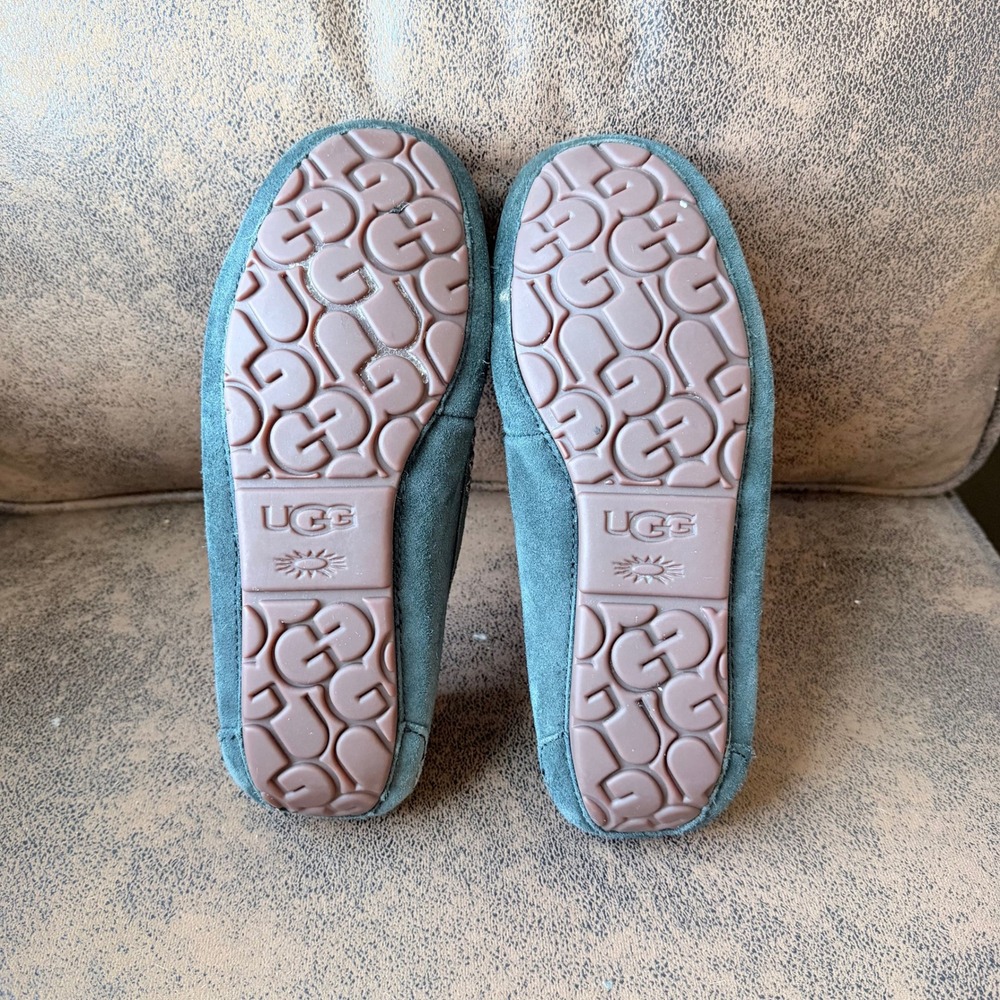 UGG Ansley Suede Slippers Blue Teal Moccasin Loafers Womens Size 9 - Picture 7 of 7